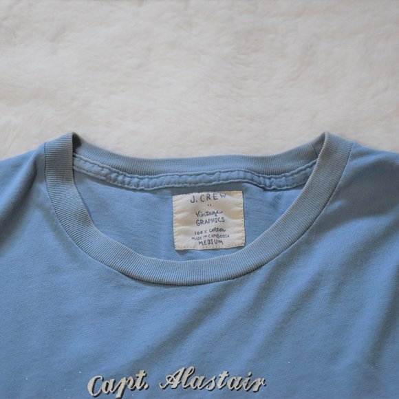 J Crew Vintage Graphics Mens Sz M Capt. Alastair Mandrake's T-Shirt 100% Cotton - Picture 7 of 11